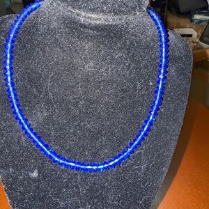 Elegant Blue Beaded Necklace